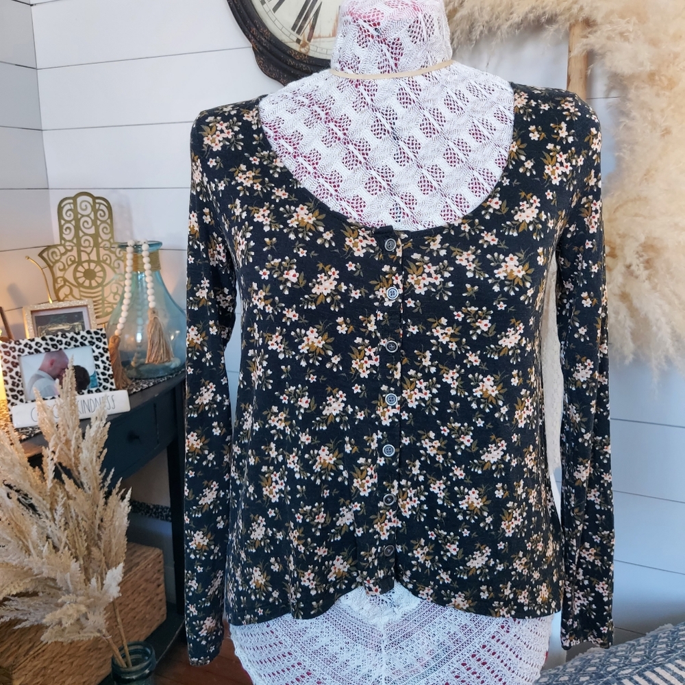 AEO Soft & Sexy Slub knit Henley Top